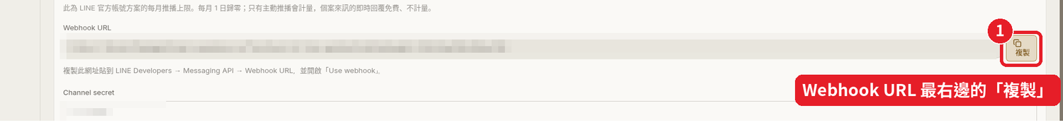 Copy the Webhook URL